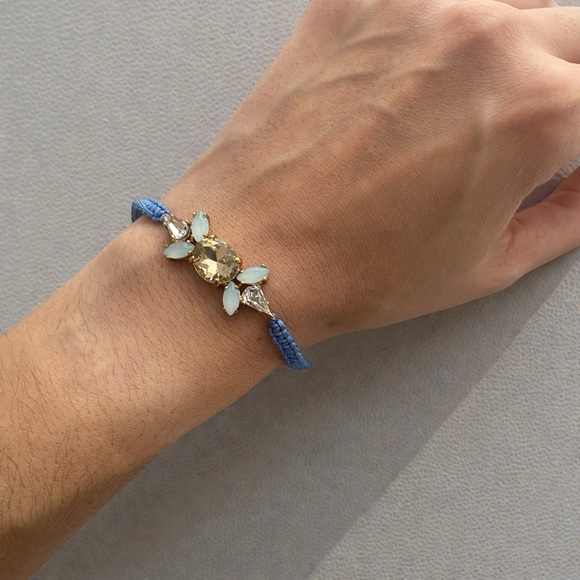 Blue and Yellow Juicy Couture rhinestone bracelet - Picture 2 of 3